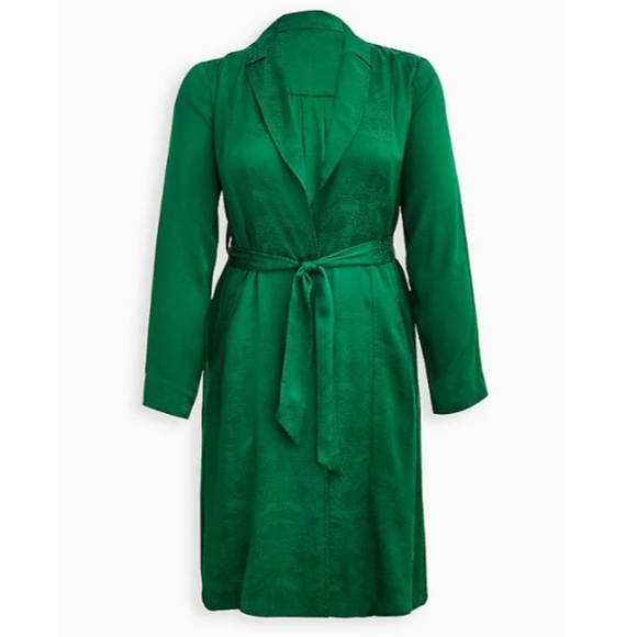 Torrid Satin Jacquard Trench - Picture 5 of 9